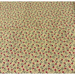 Butter Churn & Cheddar 1/4 yard Fabric 39" Floral Print Yellow & Red Cotton Quil